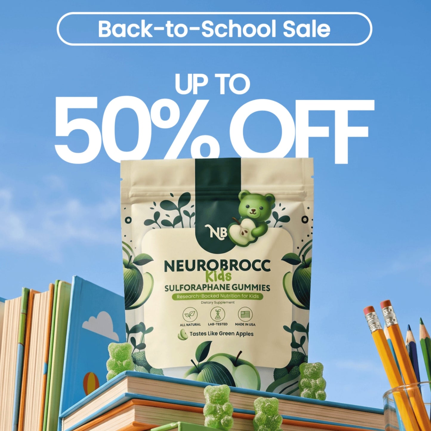 NeuroBrocc Kids Sulforaphane Gummies