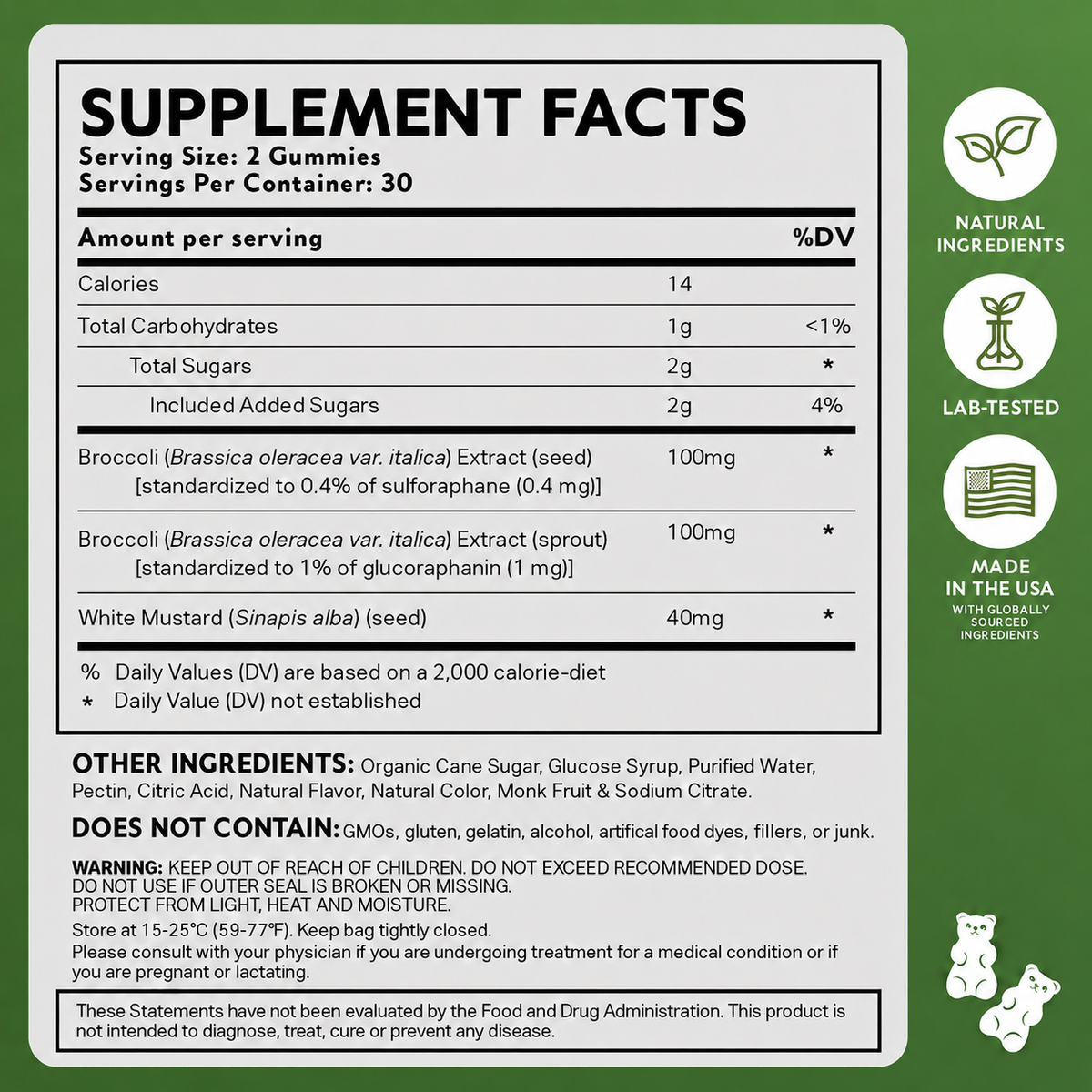 NeuroBrocc Kids Sulforaphane Gummies